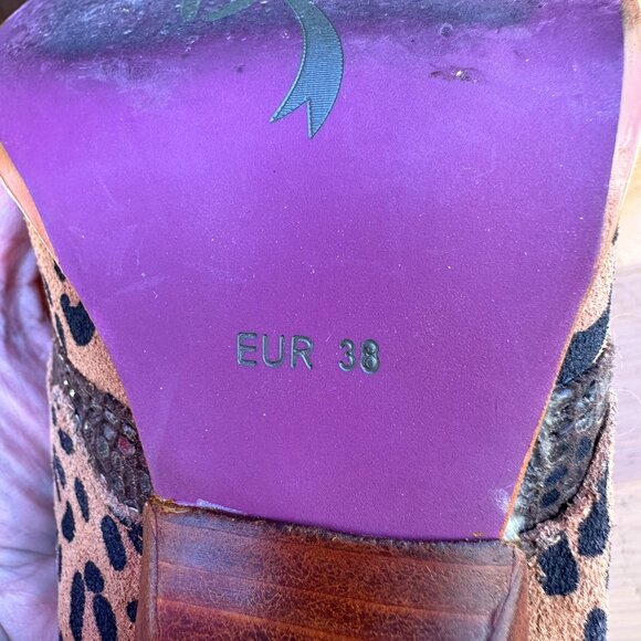 Leopard Suede Boots - Picture 2 of 3